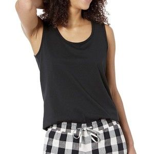 Black Tank Top 3X Women Sleeveless T shirt classic cut cotton